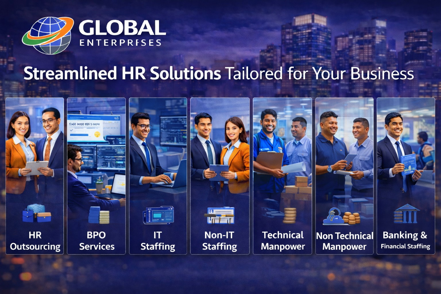 HR solutions for businesses at night